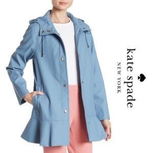 ♠️Kate Spade ♠️ blue French hem trench coat